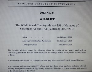 WCA variation schedules Scotland 2013