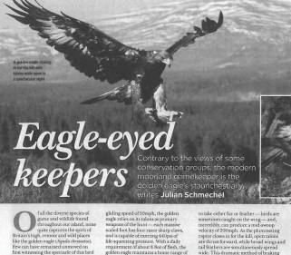 Eagle eyed keepers shooting times March 2014
