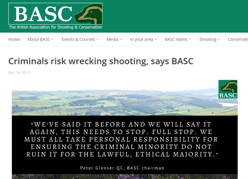 Responses to hen harrier satellite tag paper: BASC – Raptor Persecution UK