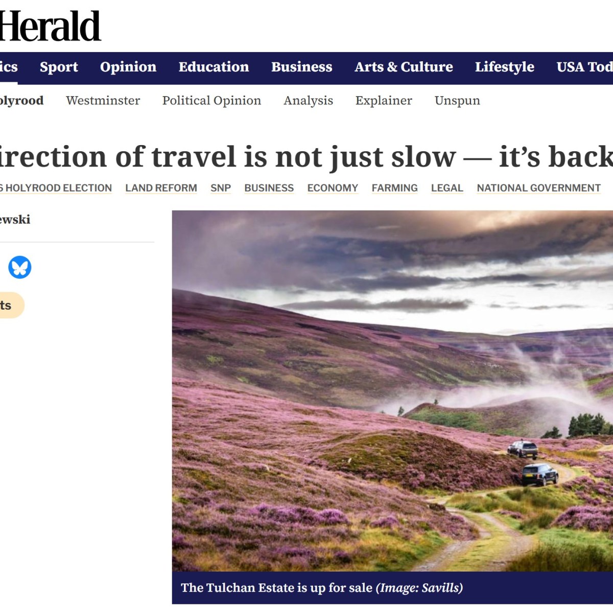 “The direction of travel is not just slow – it’s backwards” – commentary on Scottish Government’s land reform policy by REVIVE coalition’s campaign&nbsp;manager